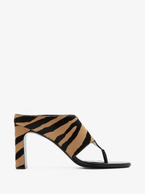 Stuart Weitzman tiger-print thong sandals