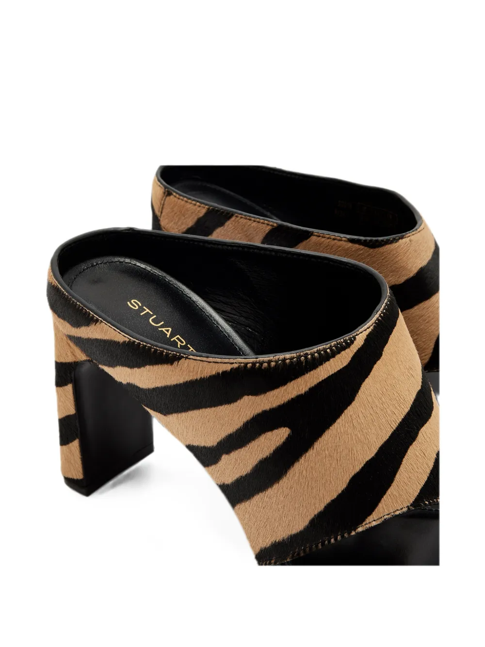 Stuart Weitzman tiger-print thong sandals Beige