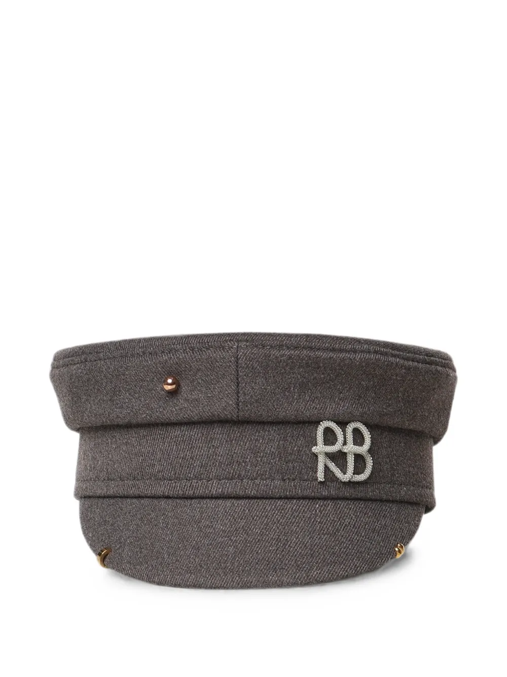 Ruslan Baginskiy logo-plaque baker boy hat - Grigio