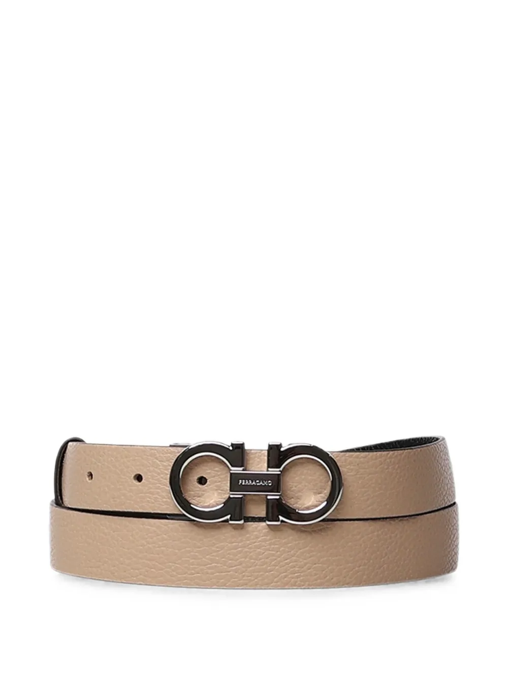 Ferragamo Gancini reversible leather belt - Neutrals