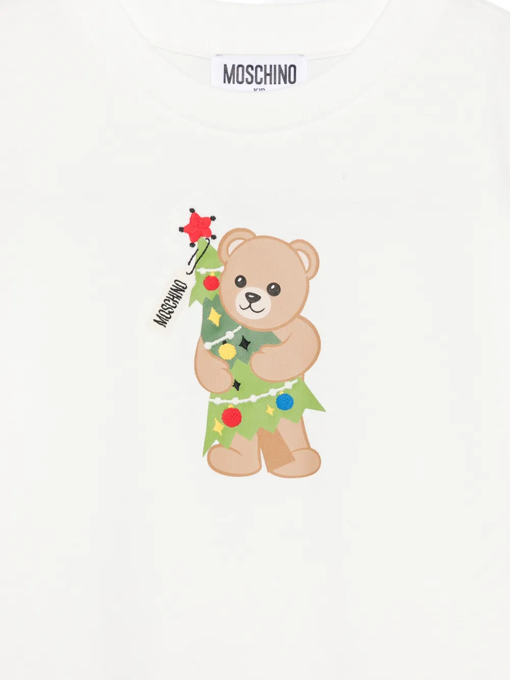 Moschino Kids T-shirt met teddybeerprint Wit