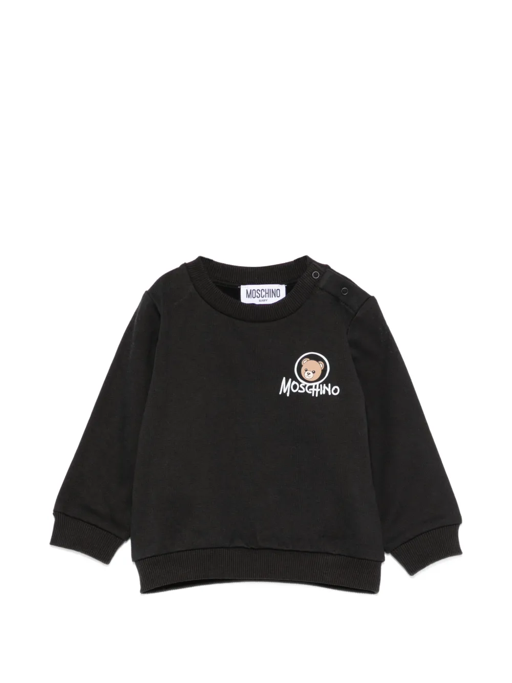 Moschino Kids ribbed-trim sweatshirt - Nero