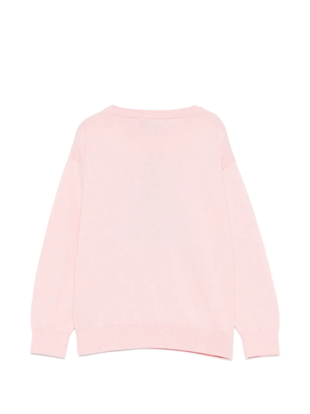 Moschino Kids Teddy Bear intarsia gebreide trui Roze