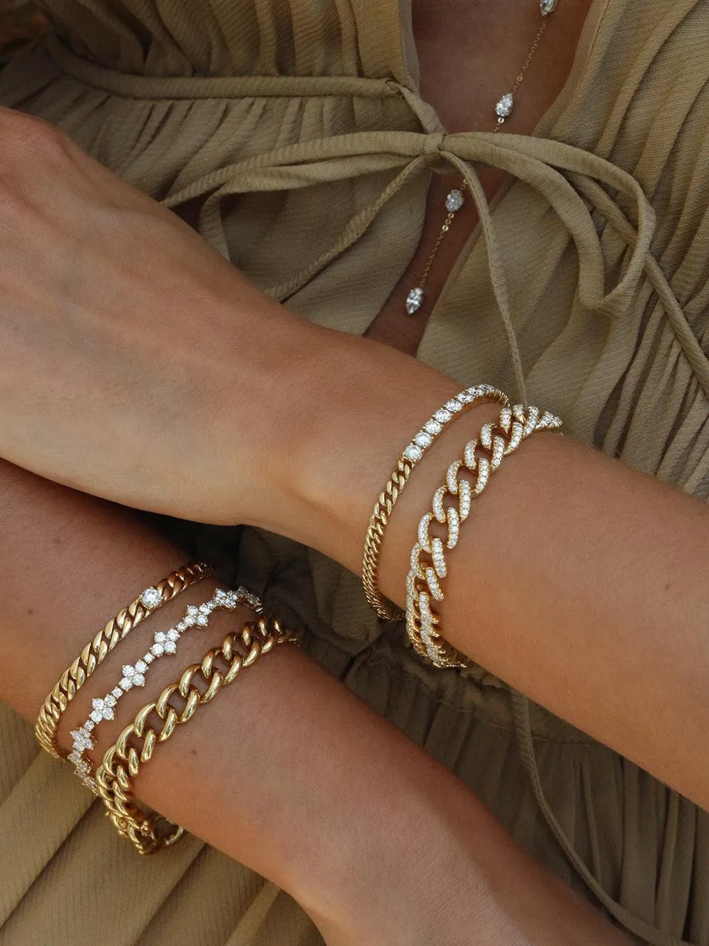 Anita Ko Naples Chain-link Bracelet in Gold, view 2