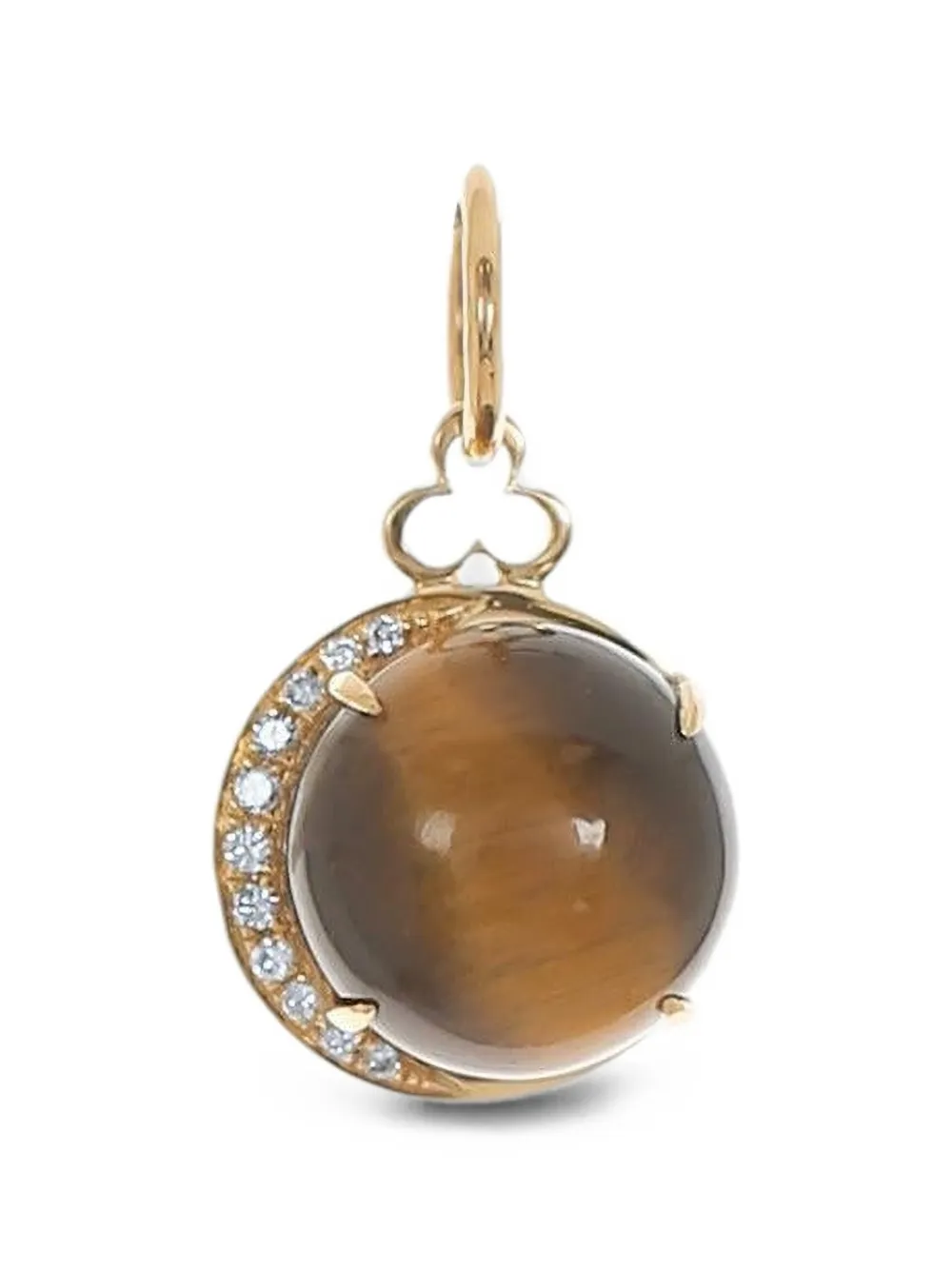 DEVON WOODHILL tiger's eye and diamond charm - Gold