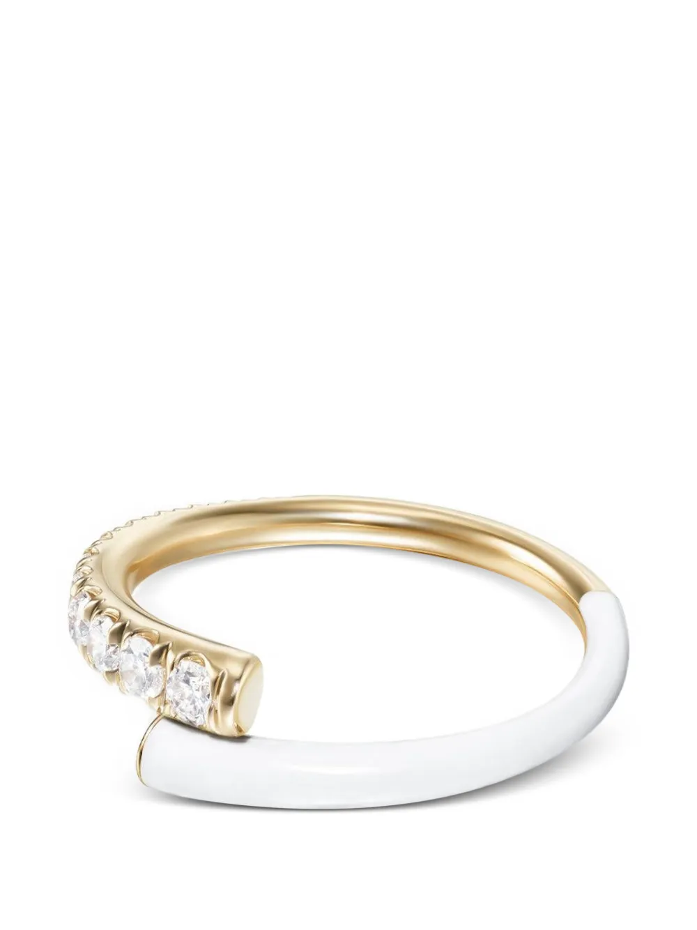 Melissa Kaye Anello Lola con diamanti - Oro