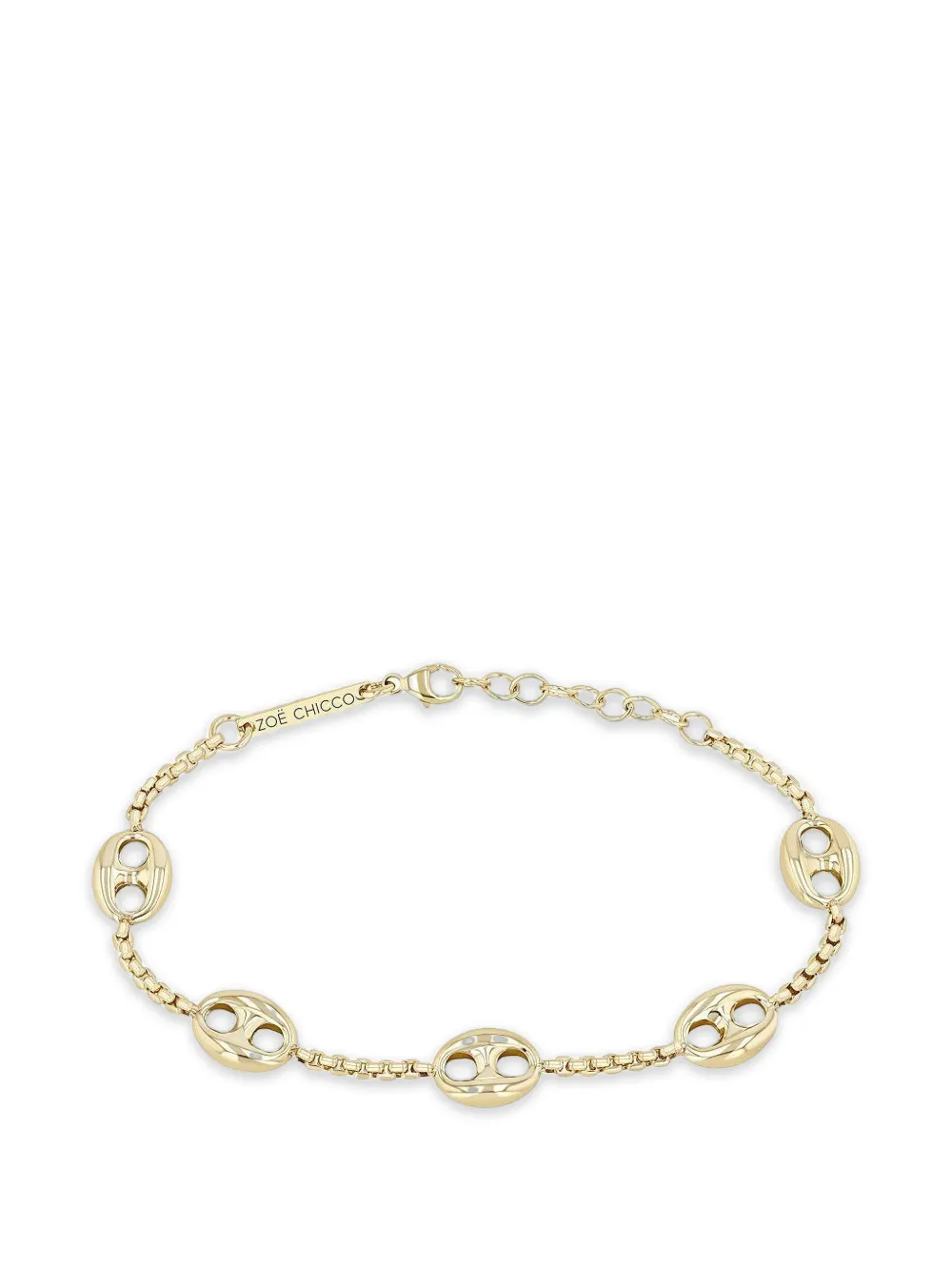 Zoë Chicco small Box Chain mariner-link bracelet - Oro