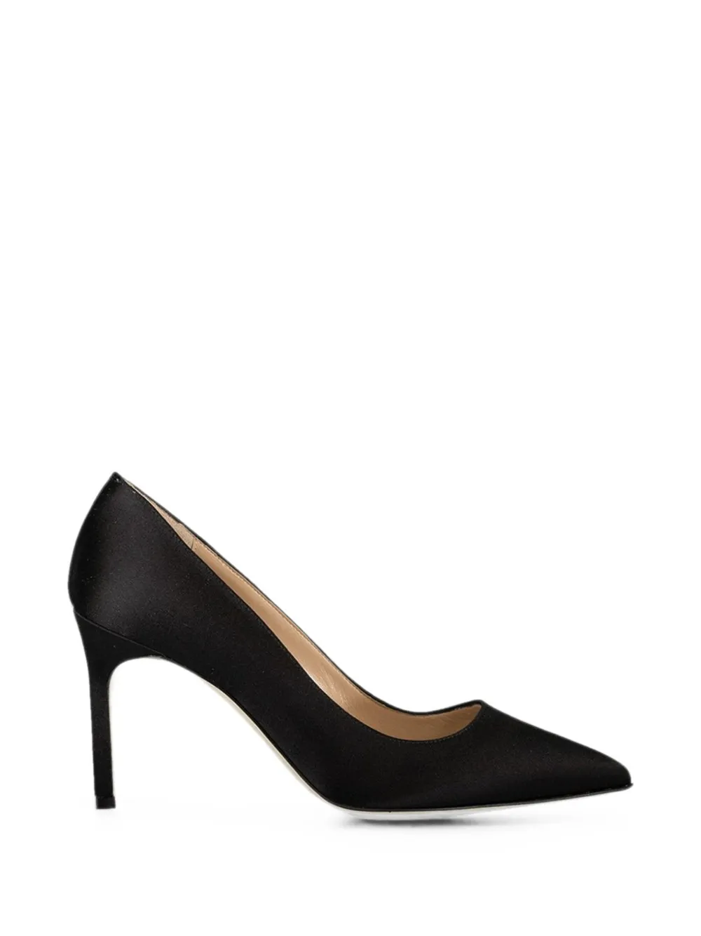 Manolo Blahnik BB satin pumps Zwart