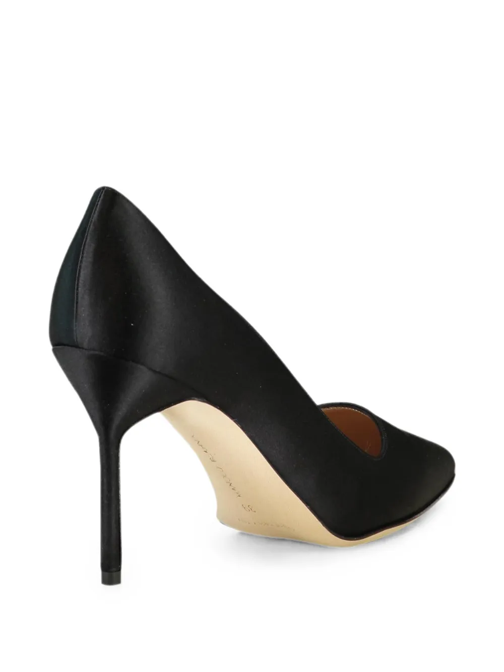 Manolo Blahnik BB satin pumps Zwart