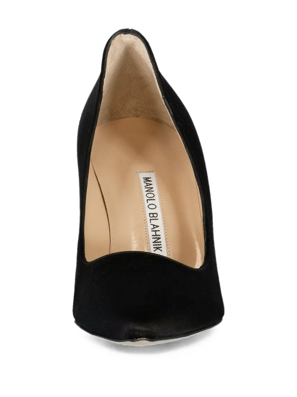 Manolo Blahnik BB satin pumps Zwart
