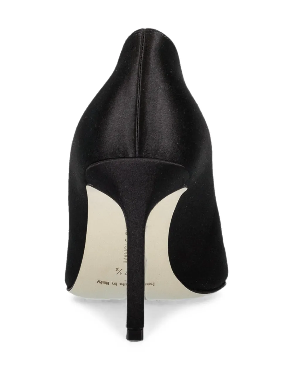 Manolo Blahnik BB satin pumps Zwart