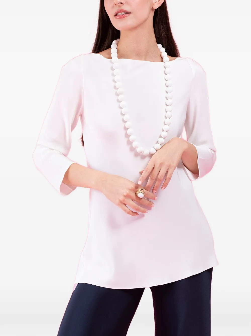 Peter Cohen Blouse met boothals Wit