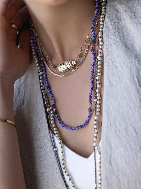 Marie Lichtenberg Rosa Chain Necklace in Gold