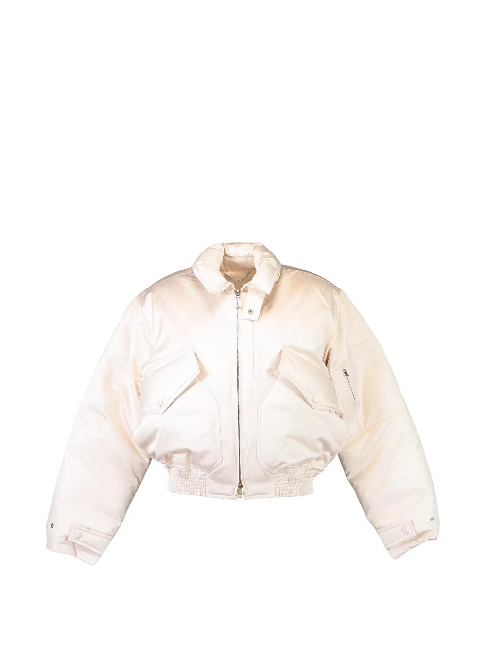 Victoria Beckham padded-design bomber jacket - Neutrals