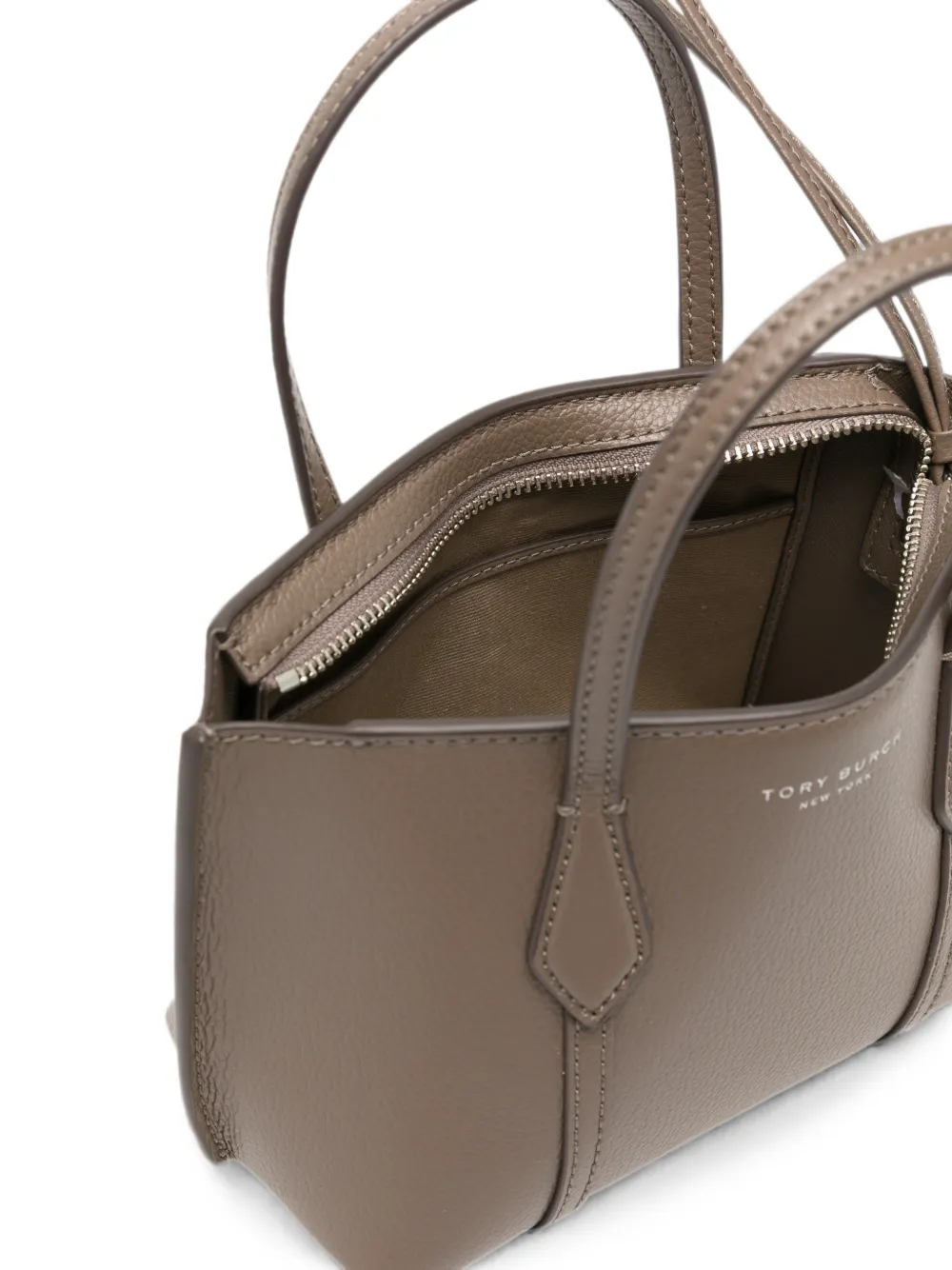 Tory Burch Perry mini-shopper van bewerkt leer Bruin