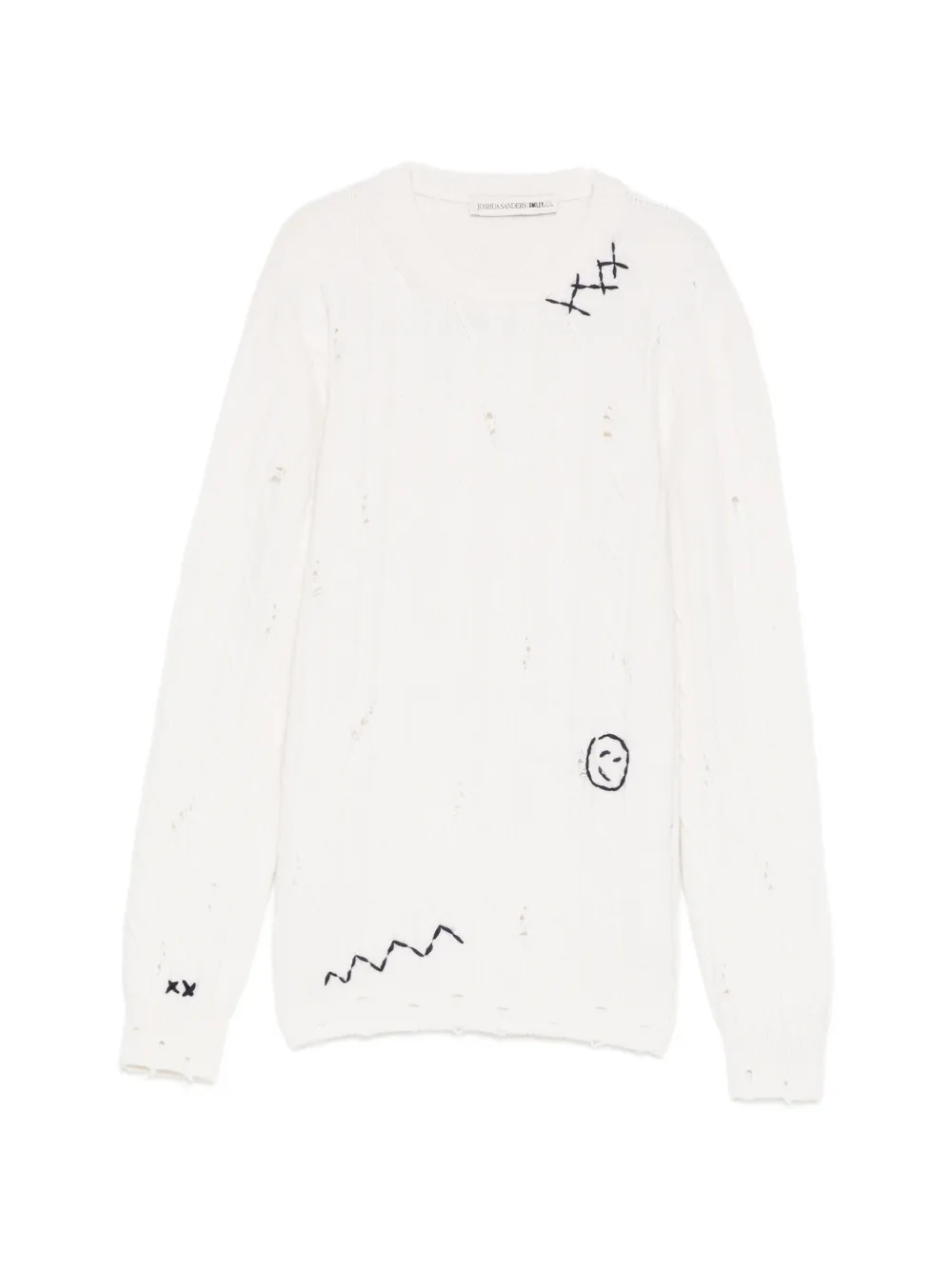 Joshua Sanders Pullover in Distressed-Optik - Nude