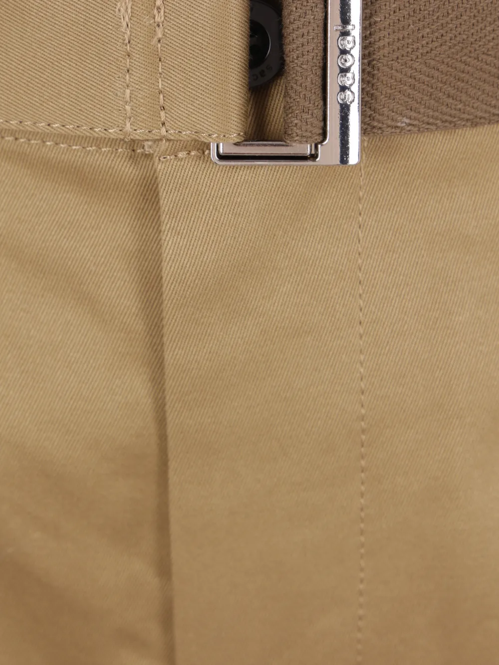 sacai Broek met trekkoord en ceintuur Beige