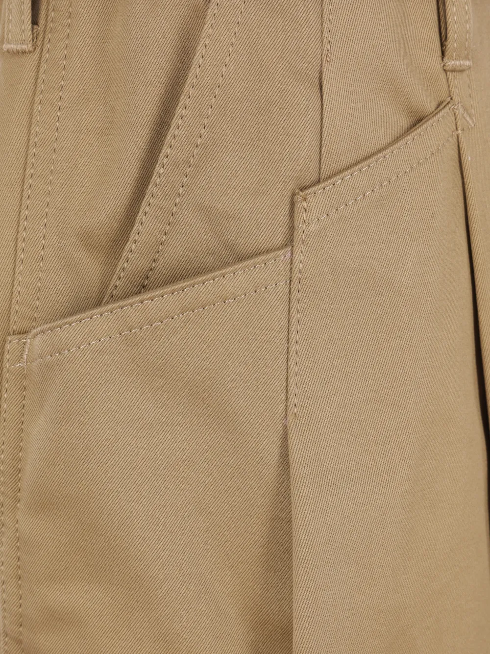 sacai Broek met trekkoord en ceintuur Beige