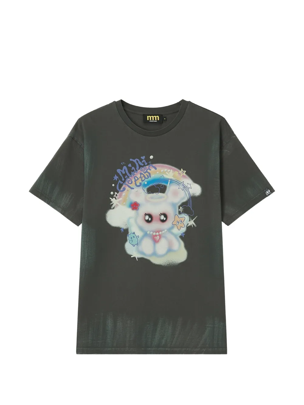 Mini Cream graphic-print T-shirt