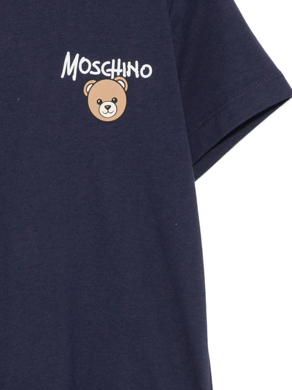 Moschino Kids T-shirt met logoprint Blauw