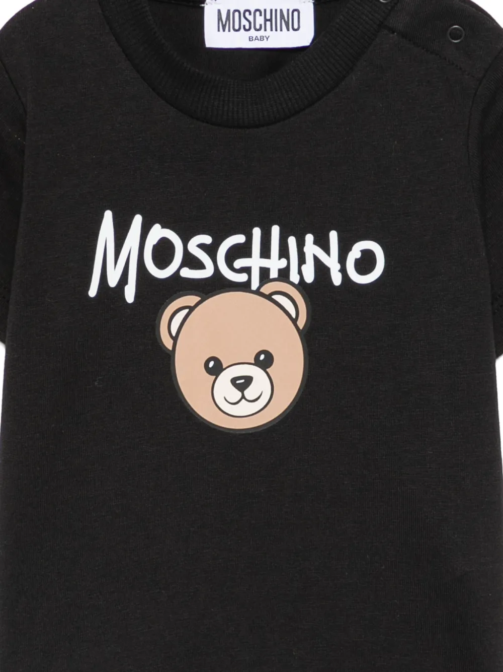 Moschino Kids T-shirt met logoprint Zwart