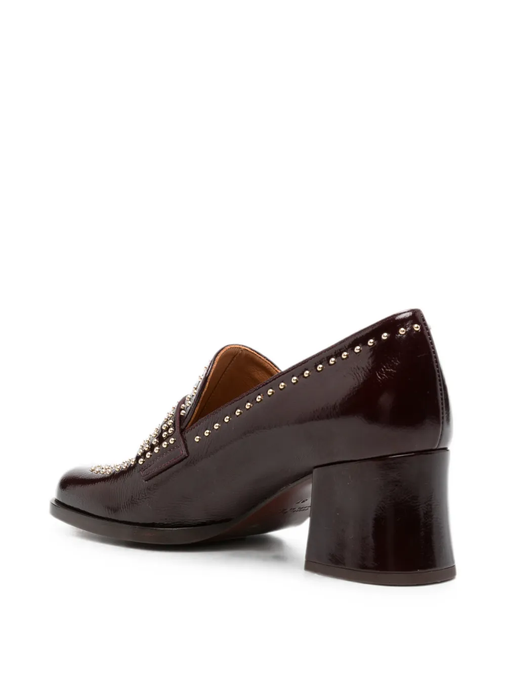 Chie Mihara Taleah studded leather loafers Paars