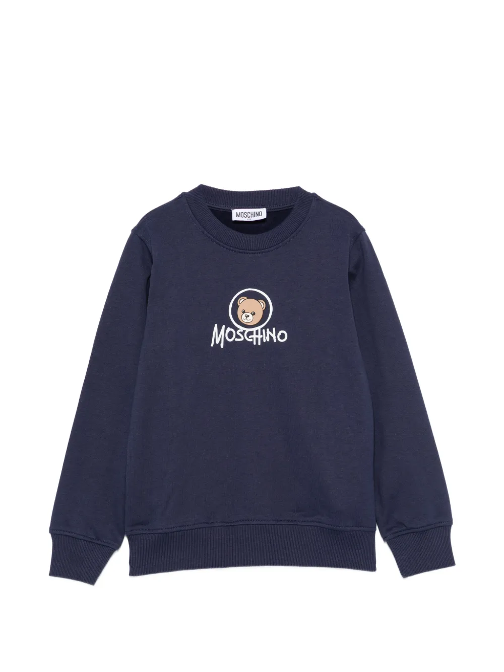 Moschino Kids Teddy Bear logo-print sweatshirt - Blu