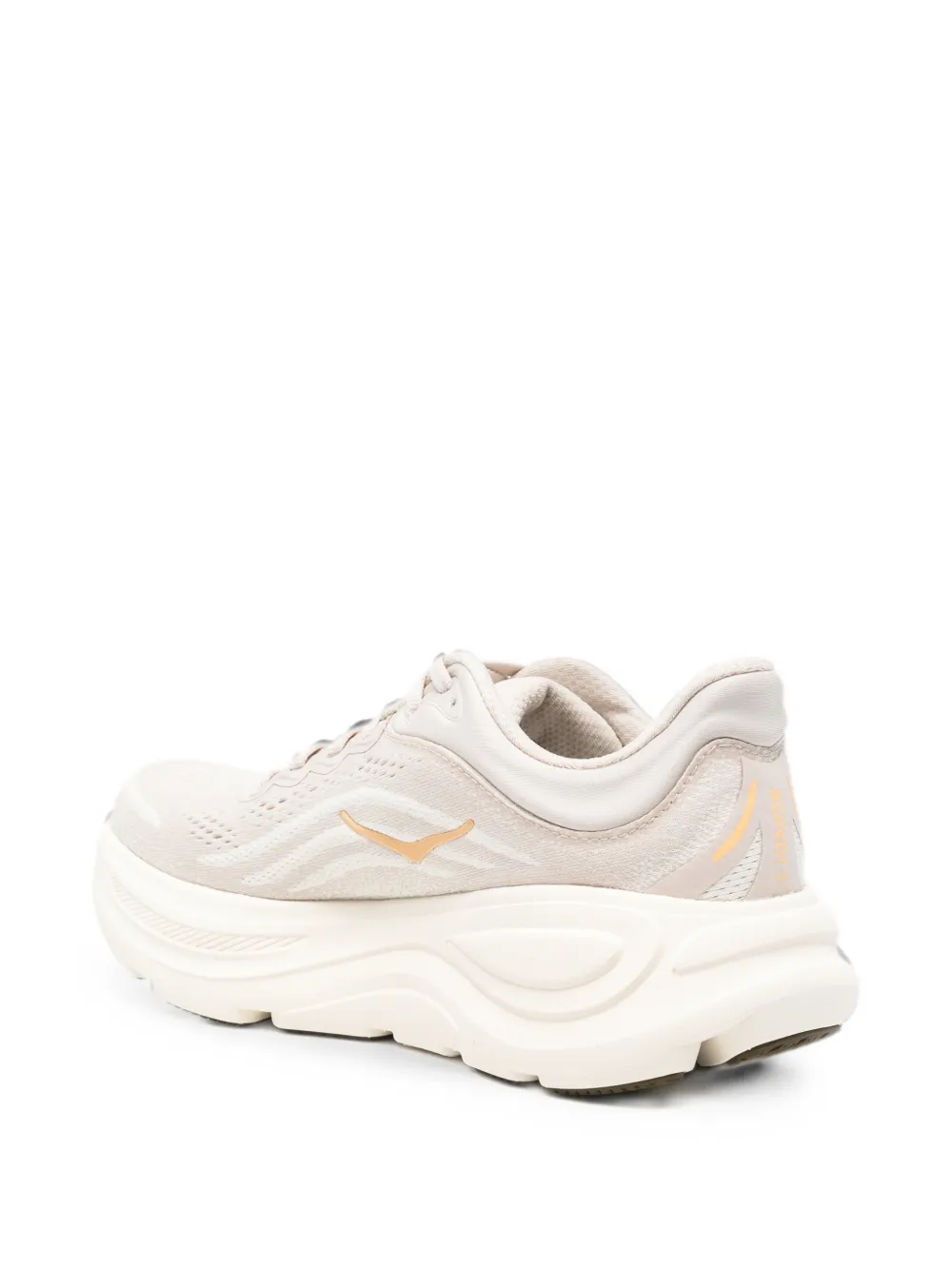 HOKA logo-patch chunky-sole sneakers Beige