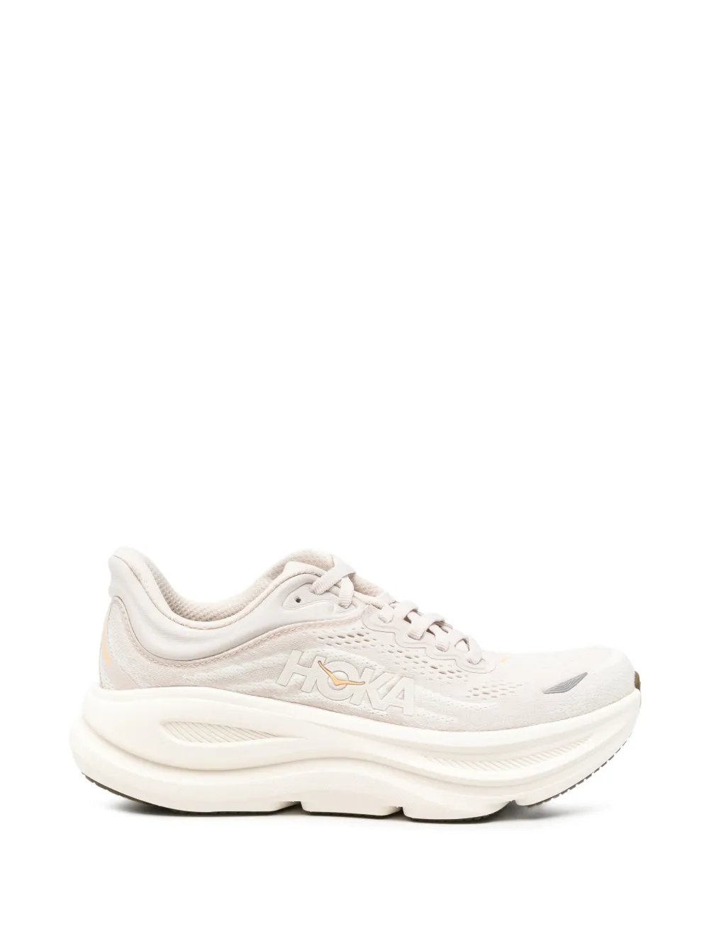 HOKA logo-patch chunky-sole sneakers - Nude