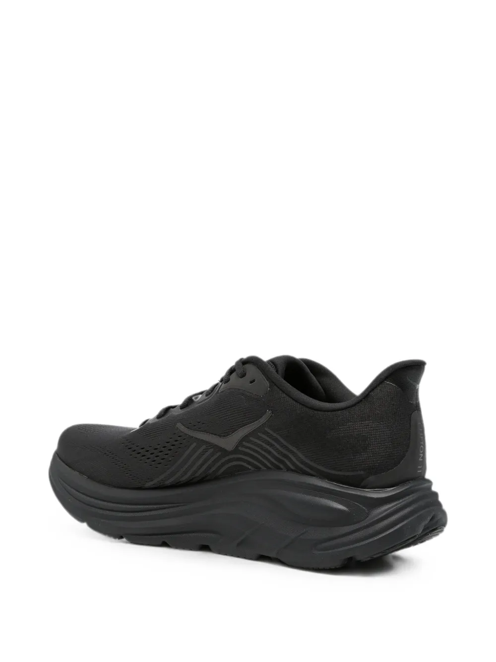 HOKA Clifton 11 lace-up fastening sneakers Zwart