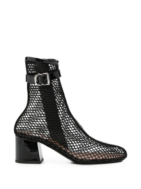 Alaïa mesh buckle-strap ankle boots