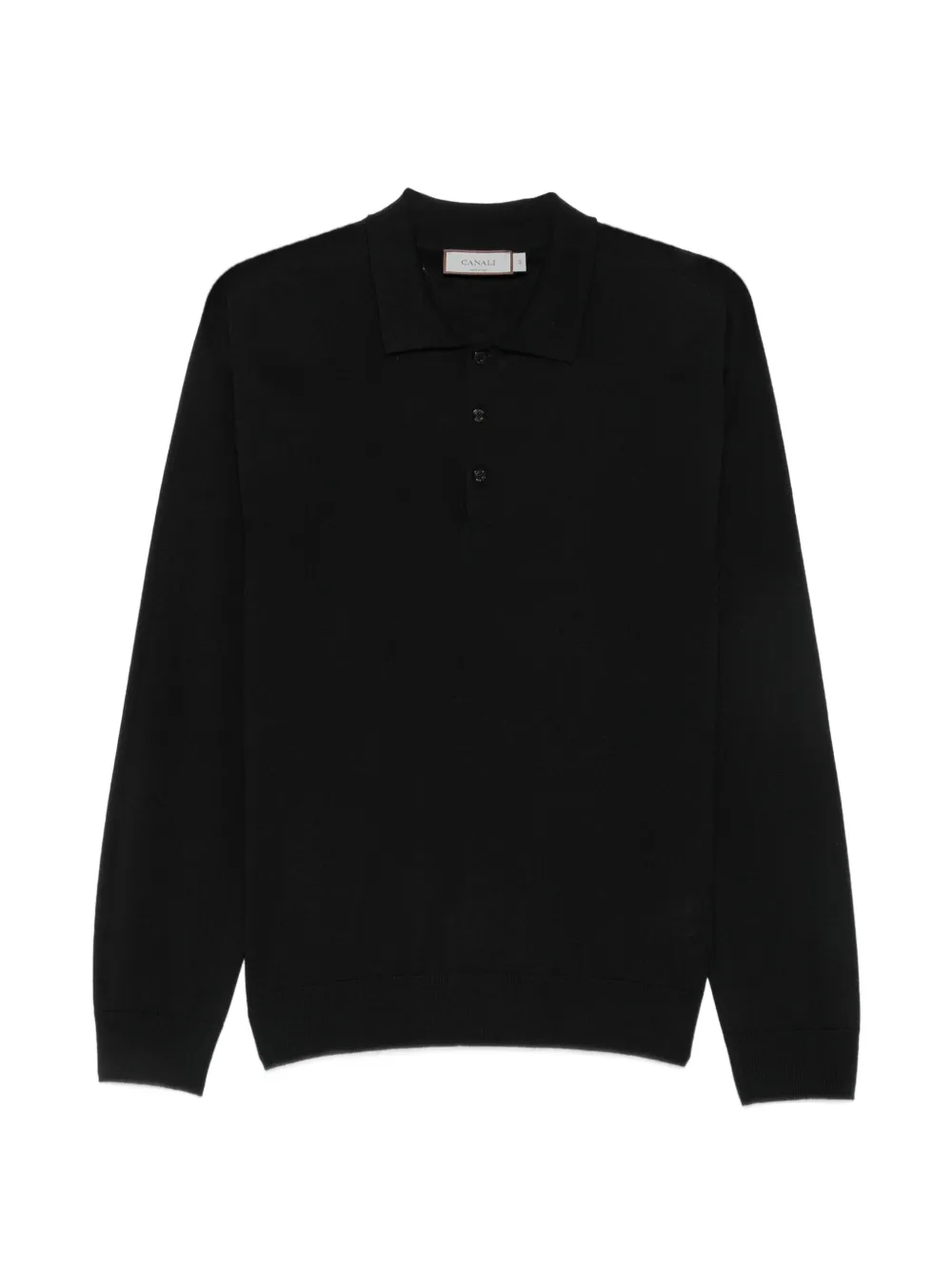 Canali long-sleeve polo shirt - Nero