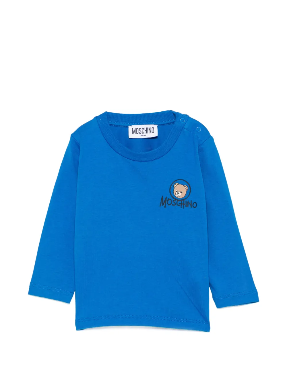 Moschino Kids logo-print T-shirt - Blu