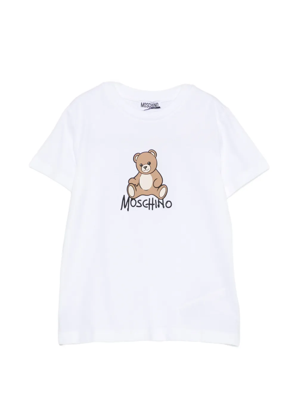 Moschino Kids Teddy Bear logo-print T-shirt - Bianco