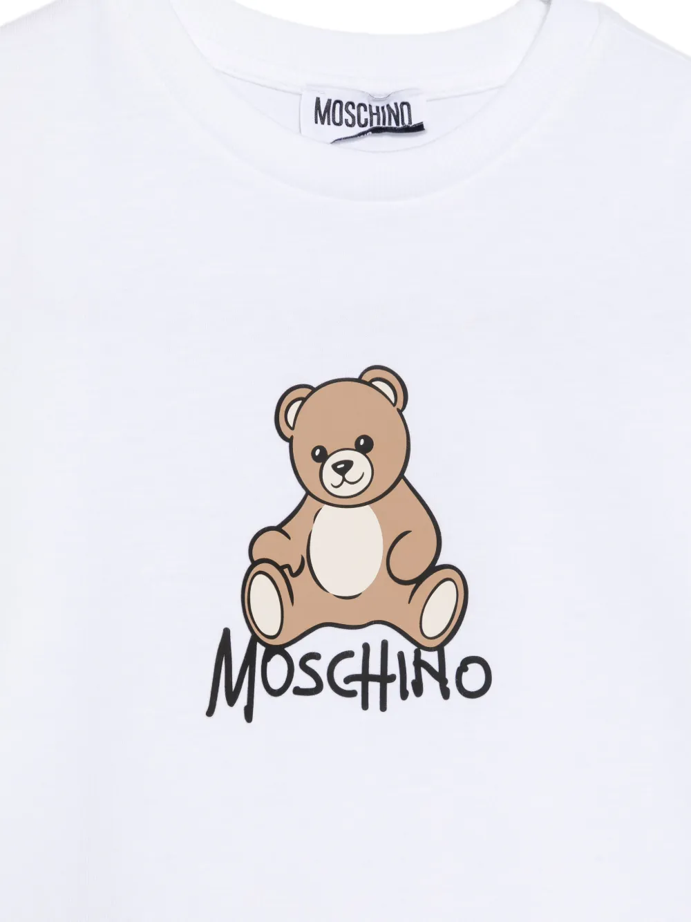 Moschino Kids T-shirt met logoprint Wit