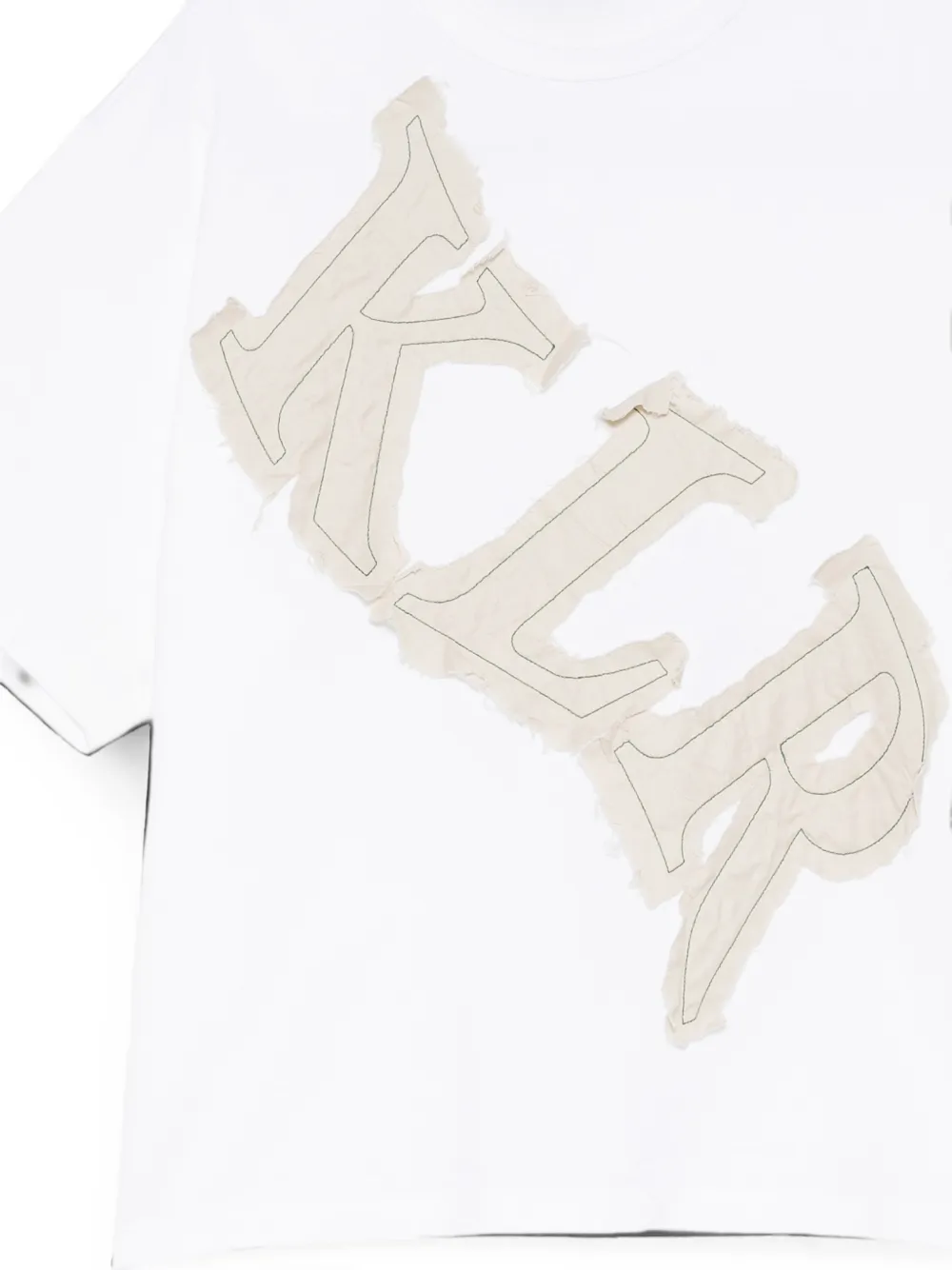 Kolor T-shirt met geborduurd logo Wit