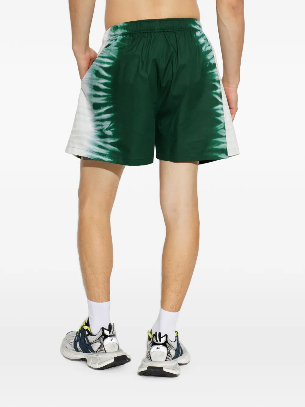 Balenciaga Ruimvallende shorts met tie-dye print Groen