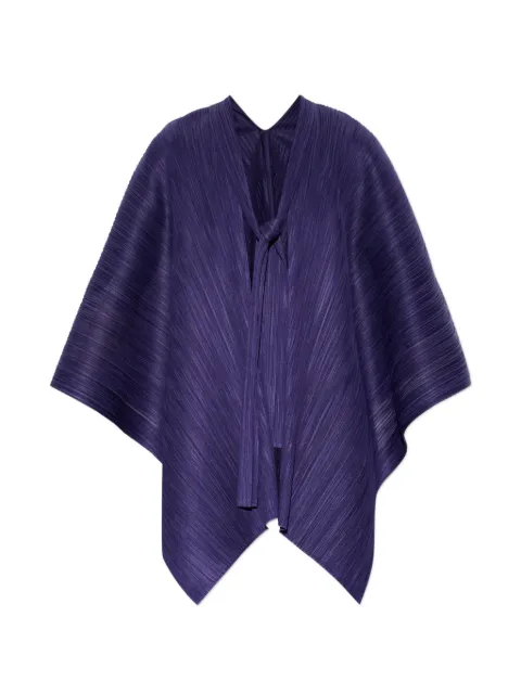 Pleats Please Issey Miyake pleated tie-neck cape
