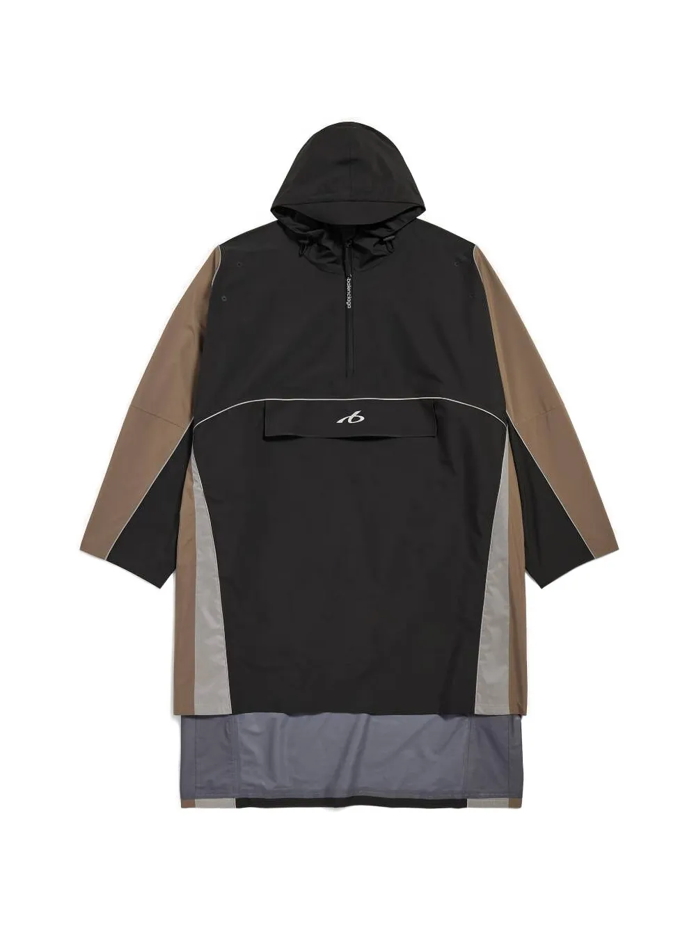 Balenciaga Felpa con logo, cappuccio e design color-block - Nero