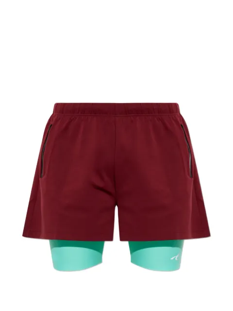 Balenciaga logo-print layered shorts