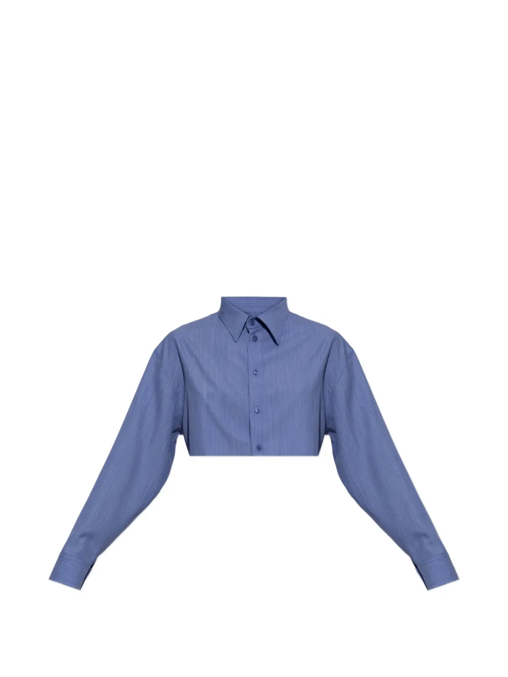 Balenciaga cropped long-sleeve shirt - Blue