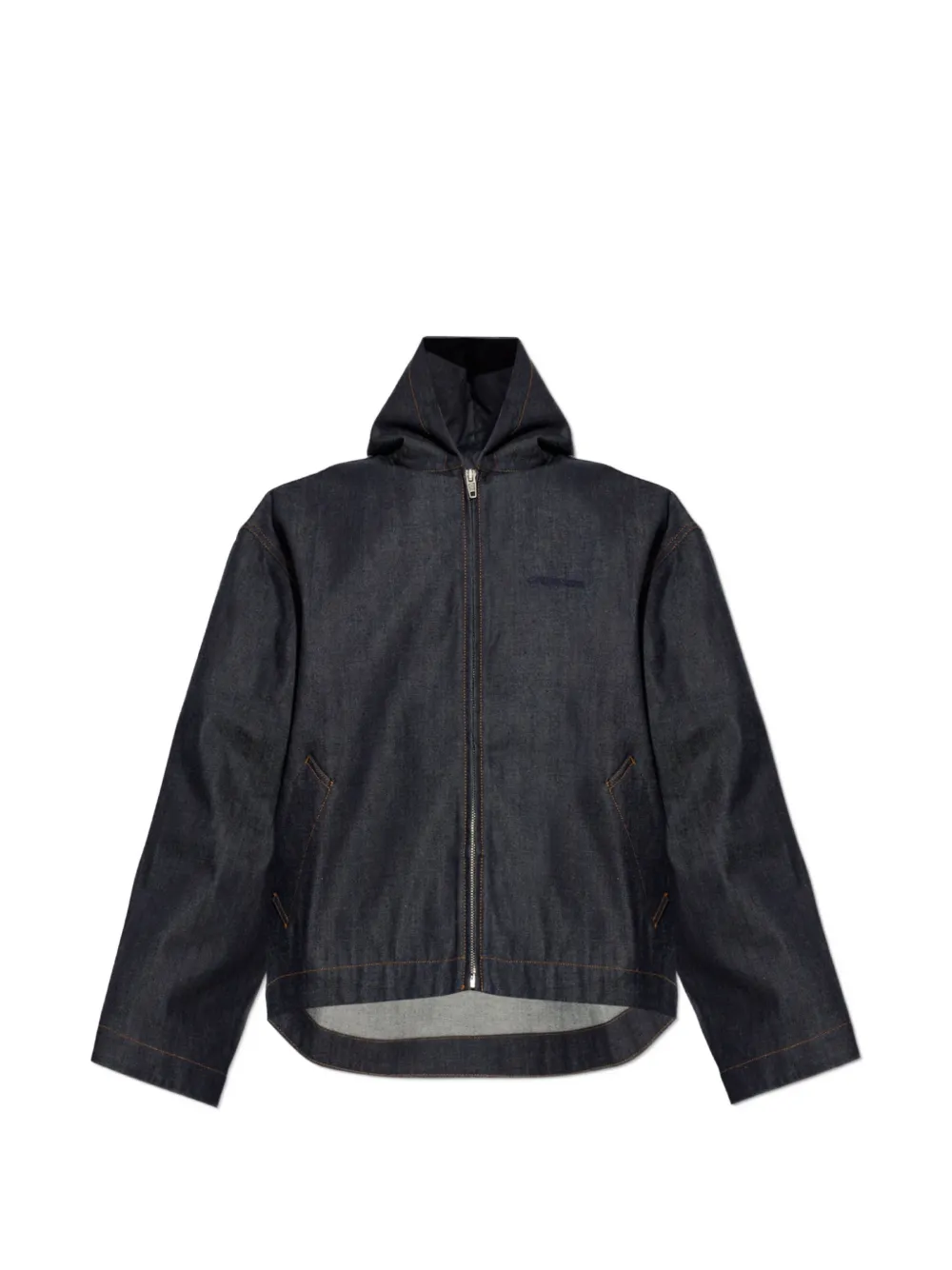 Balenciaga 후드 데님 재킷 | 블루 | Image 1