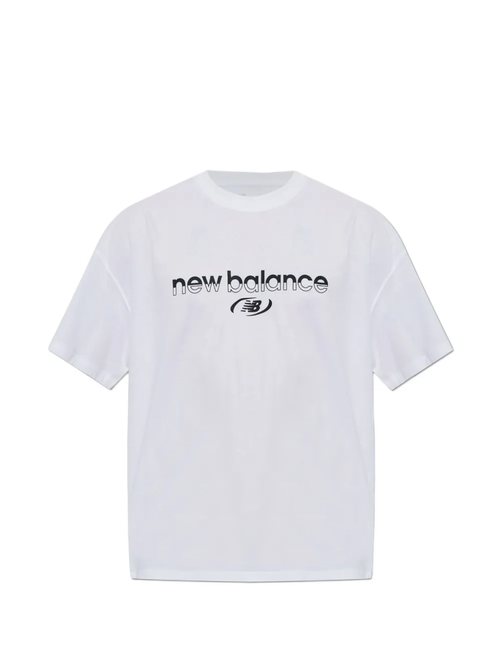 New Balance Trackside logo-print T-shirt - Bianco