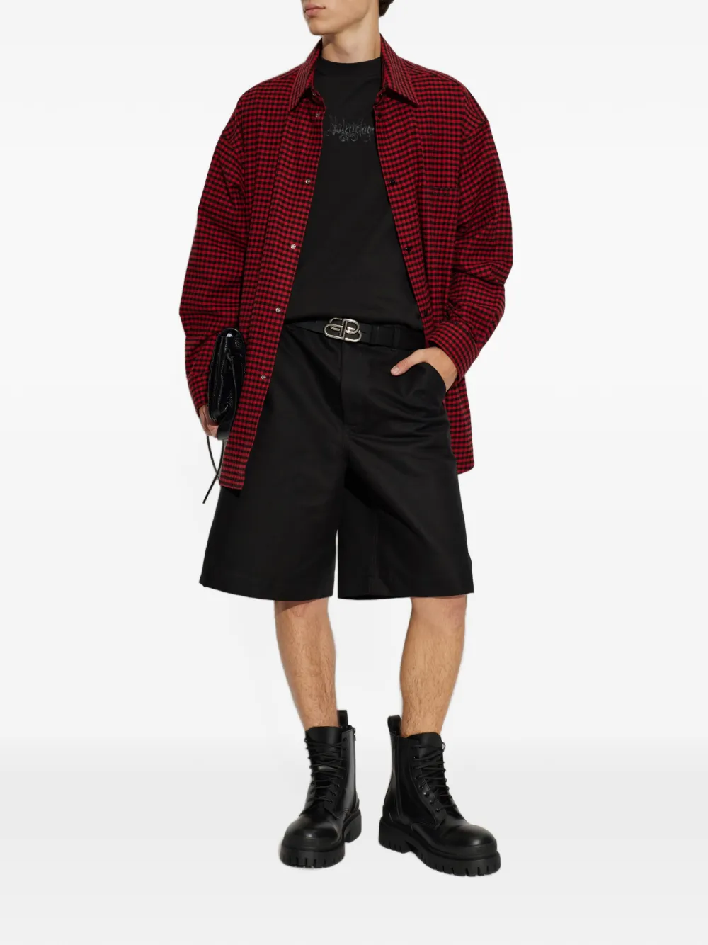 Balenciaga Vichy shirtjack Rood