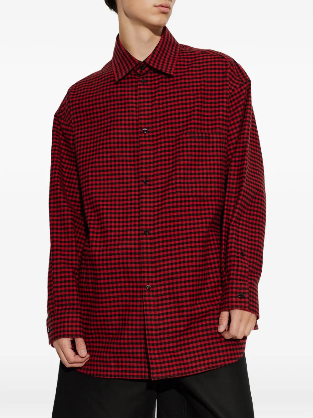 Balenciaga Vichy shirtjack Rood