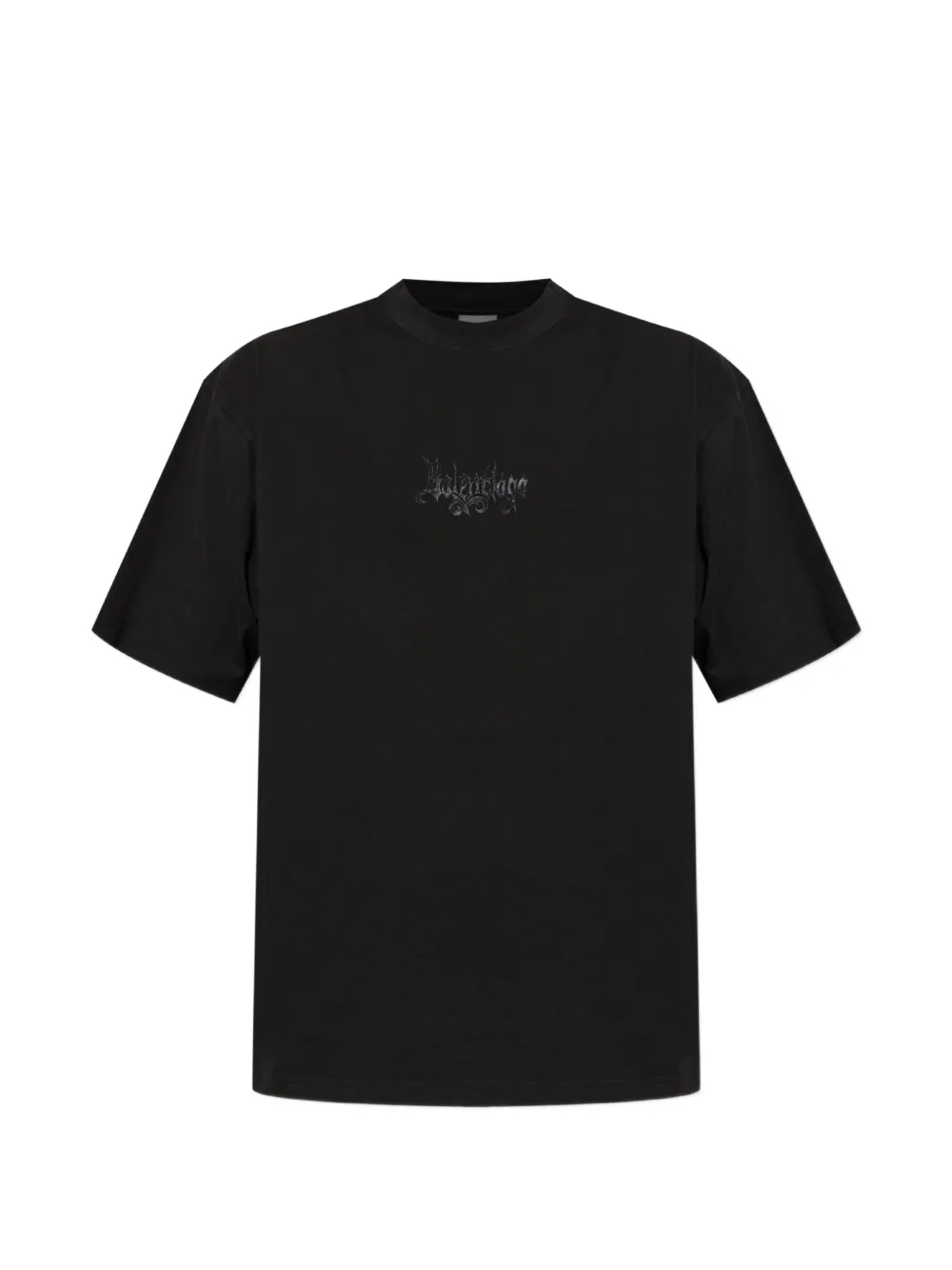 Balenciaga 로고 프린트 티셔츠 | 블랙 | Image 1