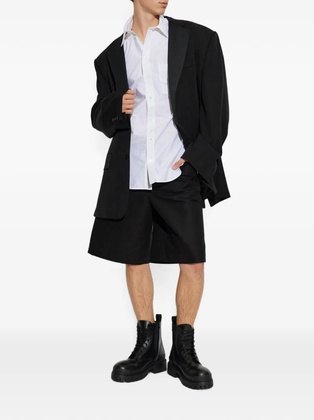 Balenciaga Katoenen shorts met meerdere zakken Zwart