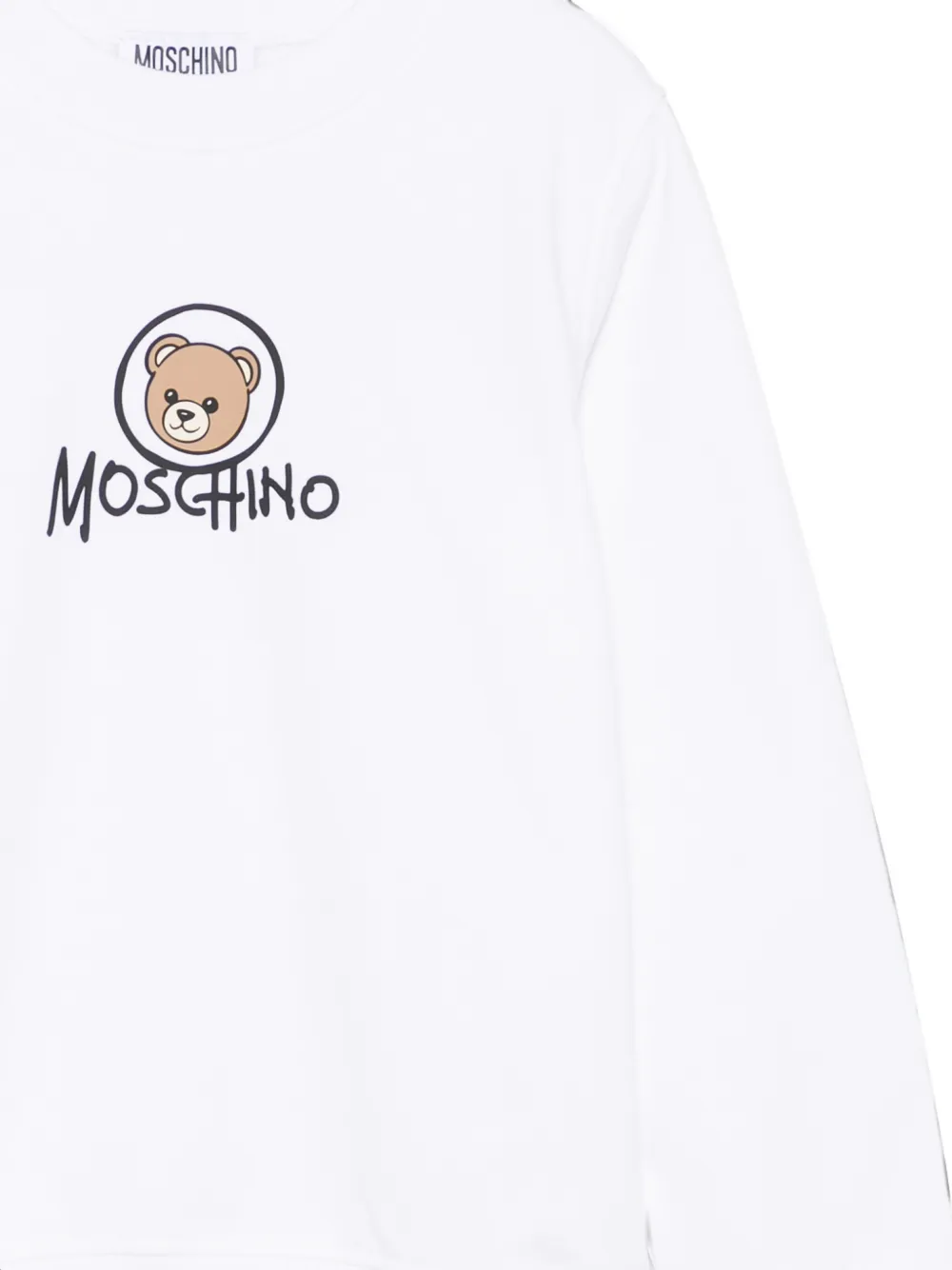 Moschino Kids Sweater met logoprint Wit