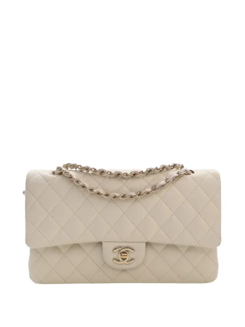 CHANEL Pre-Owned شنطة كتف كلاسيكية كافيار متوسطة بقلاب مزدوج 2021-2026
