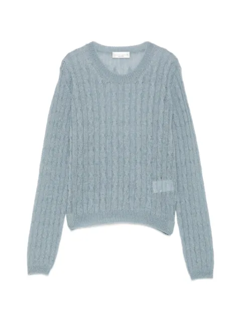 Roberto Collina cable-knit metallic-thread sweater